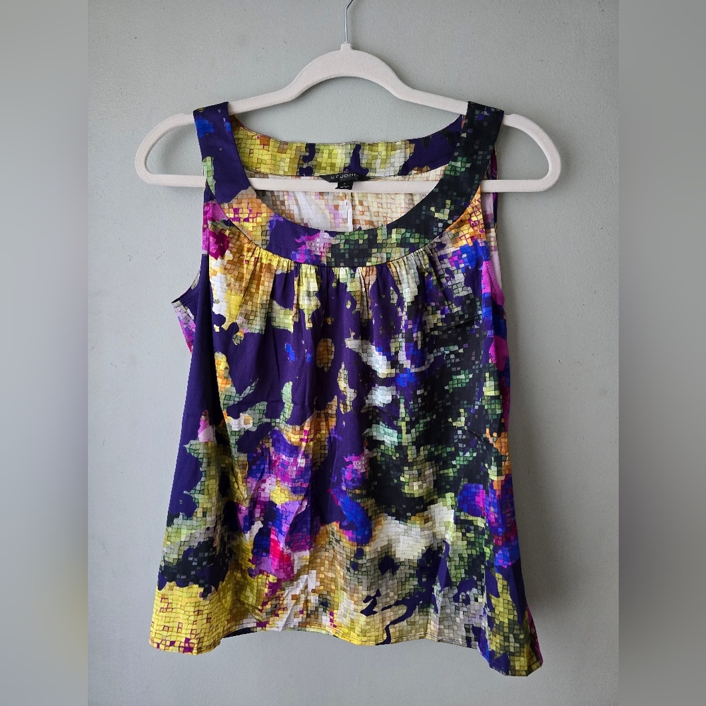St. John Silk Mosaic Top